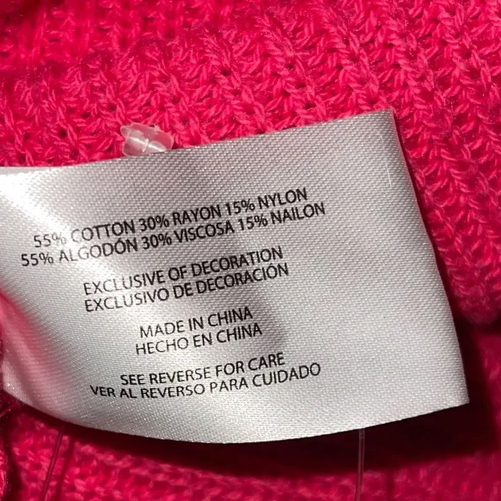 NWT GAP Women's Bold Red Open Cardigan Sweater raspberry Long Sleeve knit